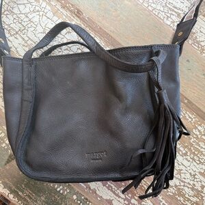 Margot Black Leather Shoulder Bag